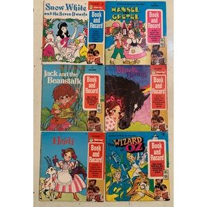 vintage 1970s Peter Pan book & record lot